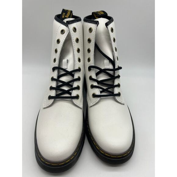 Dr Martens Zavala Boots White Patent Leather Women's Size 10 NEW - Picture 6 of 12